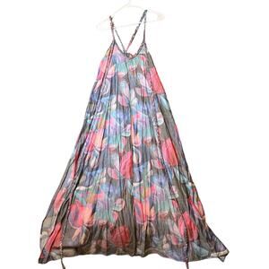 BOAMAR Anthropologie Miranda Dress in Watercolor Vibes Size‎ Medium Resort Beach